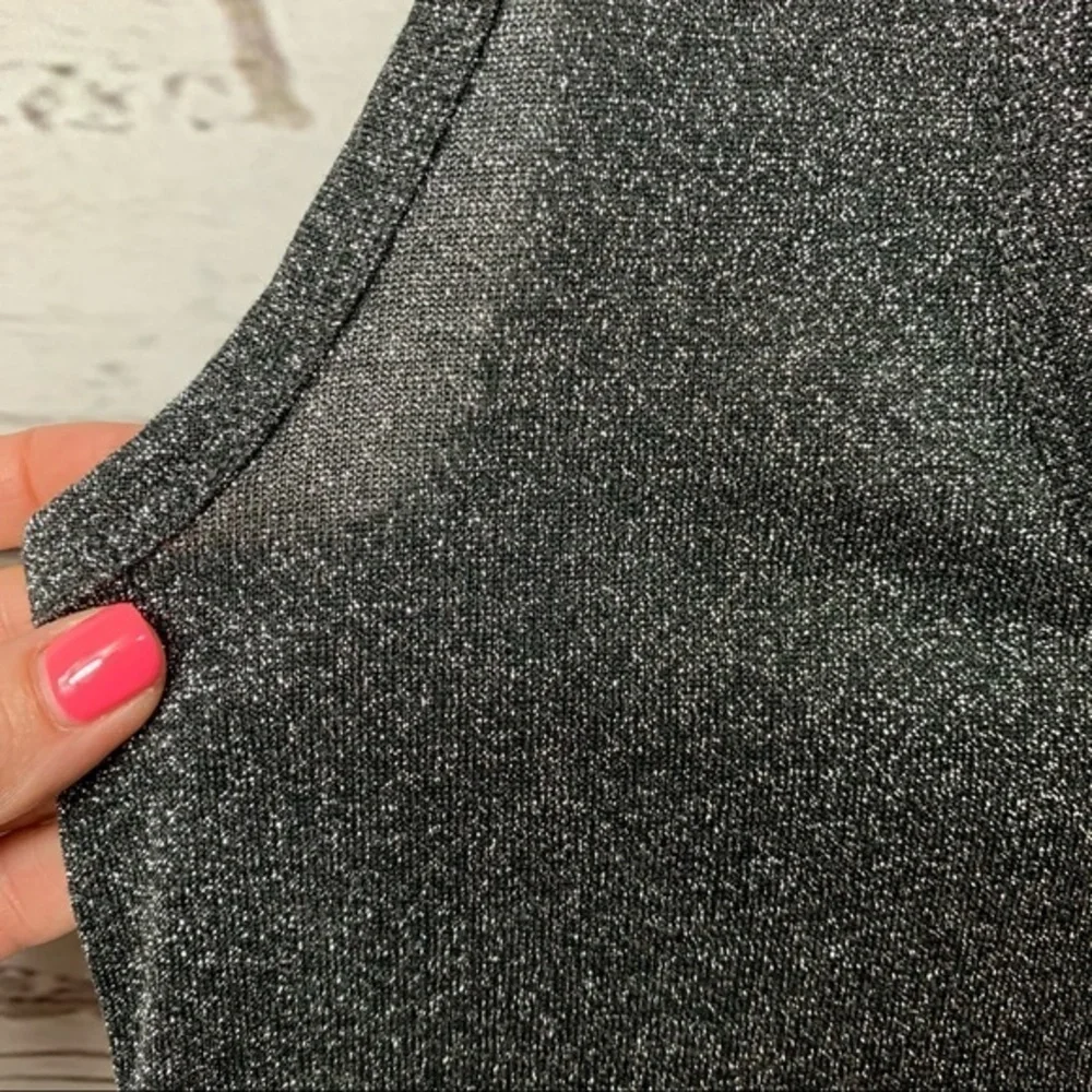 NWOT J. Crew Silver Metallic Tank Top